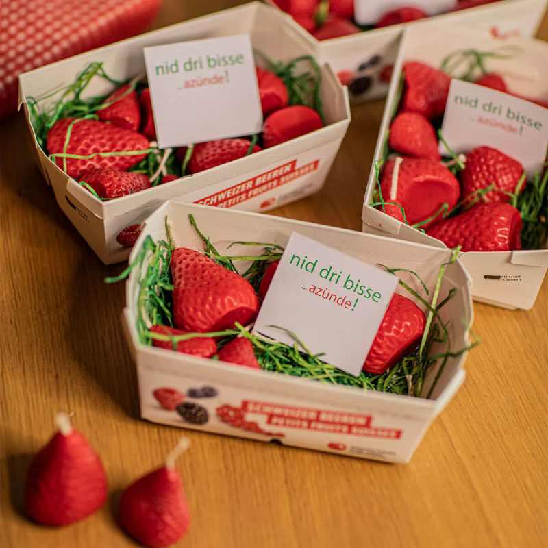 ERBEEREN Körbli Kerzen
